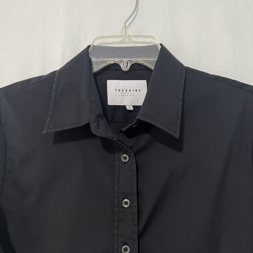 Rochelle Behrens The Shirt Womens Small Black Button Down Top Capsule Career - Picture 2 of 11